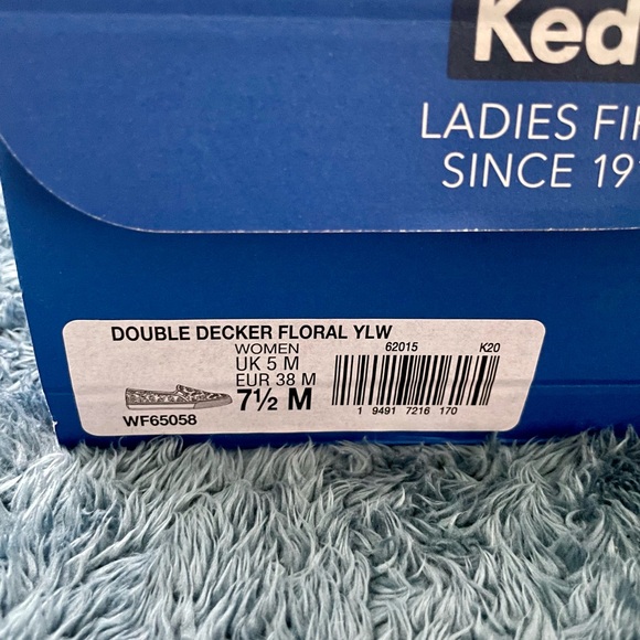 Keds Yellow Floral Double Decker slip on - Picture 5 of 6